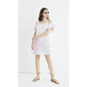 Madewell‎ Rose Stripe Cold-Shoulder Dress